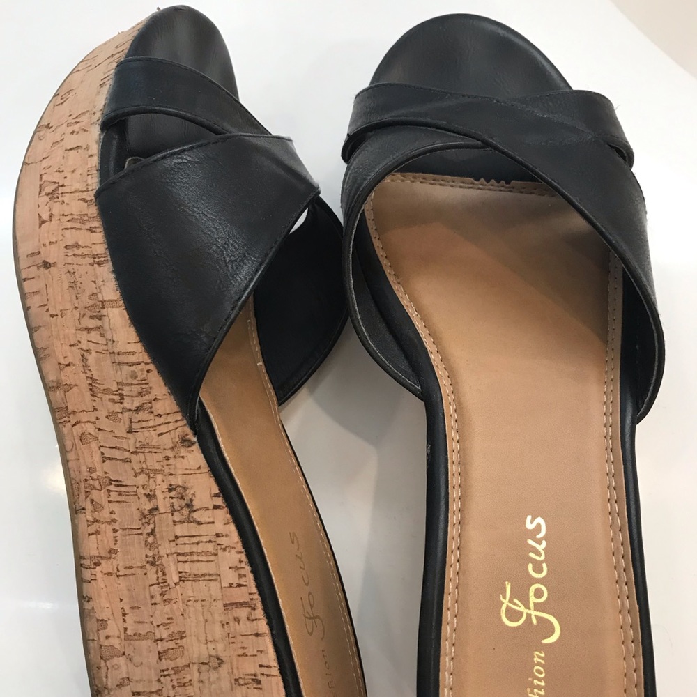Fashion Focus brand black espadrille.